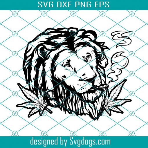 Cannabis Lion Svg, Smoking Marijuana Joint Svg, Smoke Weed Blunt Svg