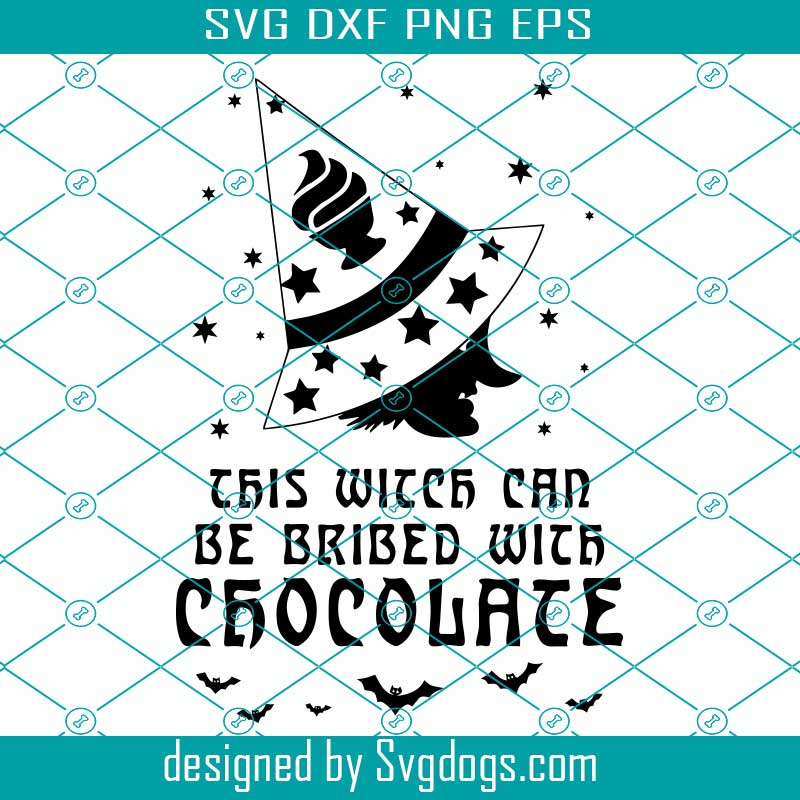 Halloween This Witch Can Be Bribed With Chocolate Funny Svg, Halloween Svg