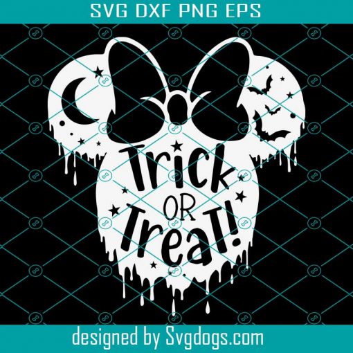 Trick Or Treat Svg, Mouse Bat Svg, Halloween Mouse Head Svg, Halloween Svg