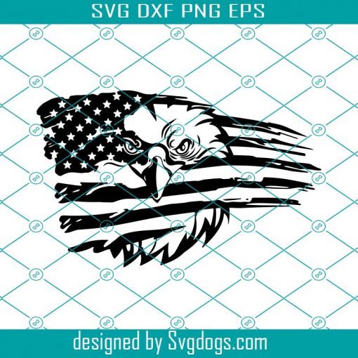 Eagle Through Flag Svg, Eagle Svg, American Flag Svg, USA Svg - SVGDOGS.COM