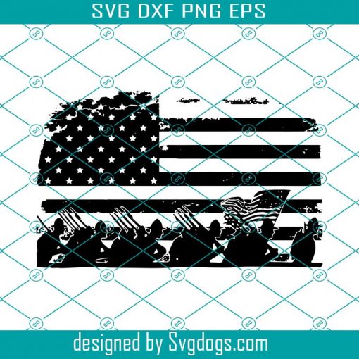 Military Soldiers With USA Flag Svg, Veteran Svg, Military Svg, Veteran Shirt Svg, US Veteran Svg