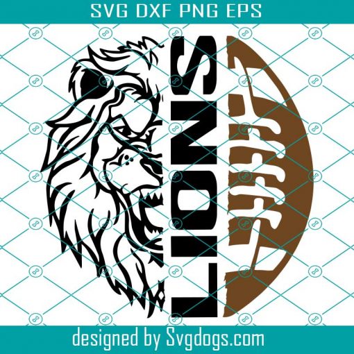 Lions football Svg, School Spirit Svg, Football Svg, Mascot Svg, Football Mom Svg