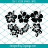 Hibiscus Flower Bundle Svg, Hawaiian Flower Svg, Hibiscus Svg