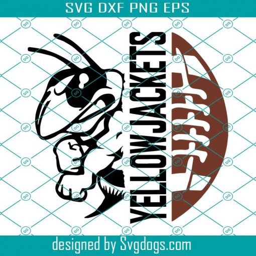 Yellowjackets Football Svg, Football Svg, Football Mom Svg, Team Spirit Svg, Yellowjackets Svg