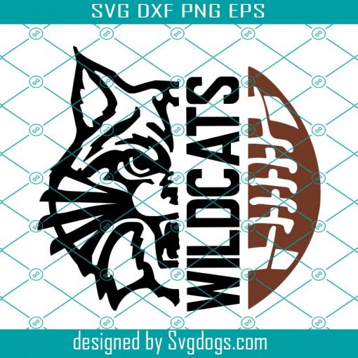 Wildcats Football Svg, Football Svg, Football Mom Svg, Team Spirit Svg, Sport Svg, Wildcats Svg