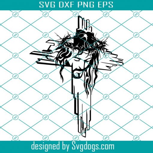 Cross Wiith Jesus Svg, Crow Of Thorns Svg, Digital Image  Svg, Graphical  Svg, Discount Coupons Svg