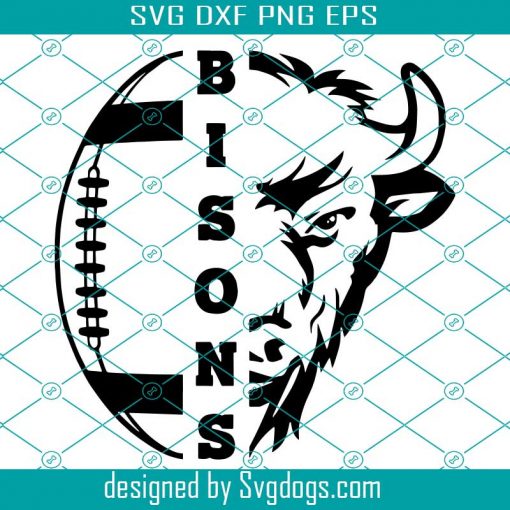 Bisons Svg, Football Svg, Bisons Football Svg, Football Mom Svg