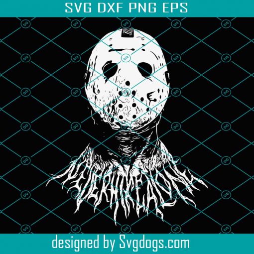 Ghost Jason Metal White Only Svg, Skull Svg, Halloween Svg