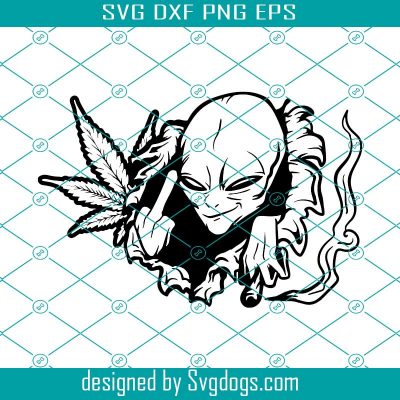 Stoner Alien Svg, Smoking Cannabis Joint Svg, Weed Shirt Tee Wall Art ...
