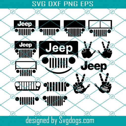 Jeep Grill Svg, Jeep Svg, Jeep Svg Bundle - SVGDOGS.COM