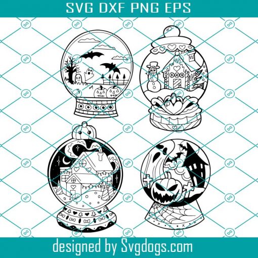 Snow Globes Holiday Svg, Tattoo Projects Svg, Goth Svg, Halloween And Christmas Svg