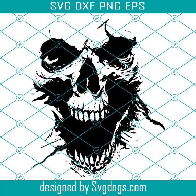 Screaming Skull Svg, Face Mask Svg, Creepy Mask Svg, Mouth Skull Svg ...