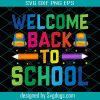 Back To School Svg File, Straight Into 1st Grade Svg, 2nd Grade Svg, Kindergarten 3rd Grade Svg, 4th Grade Svg