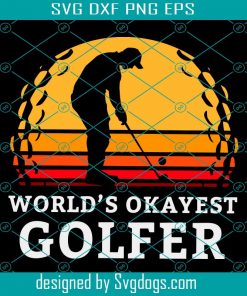 Golf Svg, Funny Retro Sunset Art Svg, Golfer For Golf Club Svg