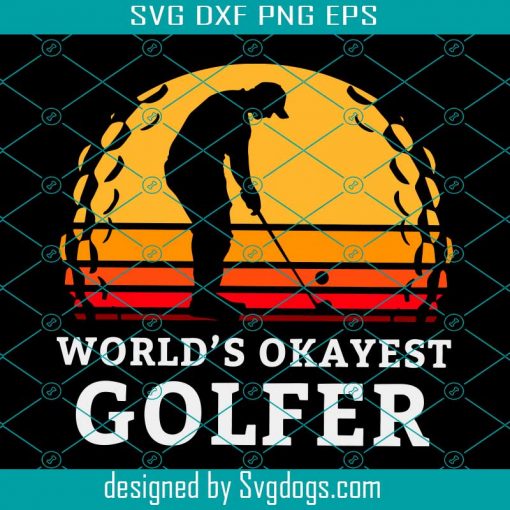 Golf Svg, Funny Retro Sunset Art Svg, Golfer For Golf Club Svg