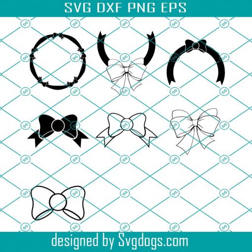 Bow Monogram Frames Svg, Frame Svg, Monogram Frames Svg, Monogram Svg