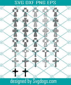Christian Cross Monogram Frames Svg, Cross Svg, Filigree Cross Svg, Cross Monogram Svg, Christian Cross Svg