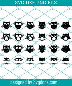 Owl Monogram Frames Svg, Owl Svg, Owl Monogram Frame Svg, Baby Owl Shirt Svg