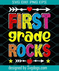 First Grade Rocks Back To School Svg, School Svg, Back To School Svg