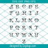 Split Monogram Alphabet Style Svg,  Split Monogram Svg, Monogram Svg, Letter Svg, Split Font Svg