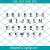 Split Font Svg, Split Monogram Alphabet Style Svg,  Split Monogram Svg, Monogram Svg
