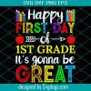 Happy First Day Virtual Of School Svg, School Svg, Back To School Svg