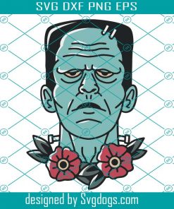 Vintage Frankenstein’s Monster Emblem Svg, Frankenstein’s Svg