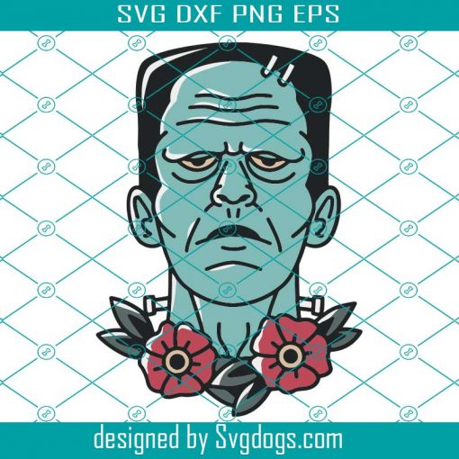 Vintage Frankenstein’s Monster Emblem Svg, Frankenstein’s Svg