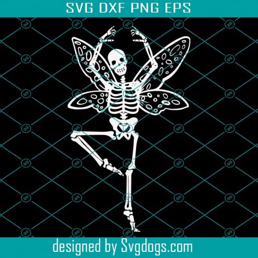 Skeleton Fairy Svg, Skeleton Svg, Fairy Svg, Halloween Svg