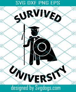 Survived University Graduation Svg, Shool Svg, Graduation Class of 2021, Graduation Svg