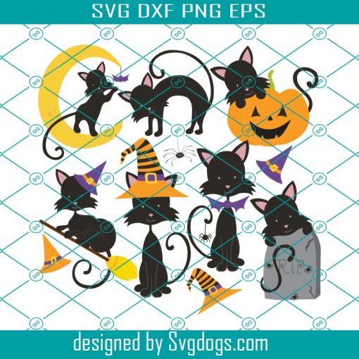 Kitty Boo Boo Svg, Halloween Svg, Cat Svg, Pumpkin Svg