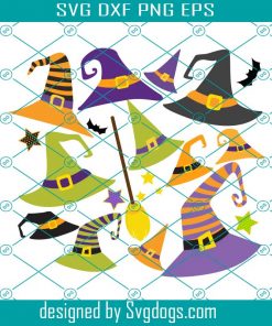 Witch Hat And Broom Svg,  Witch Hat Svg,  Witch Broom Svg, Halloween Svg