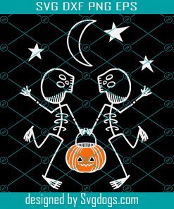 Dancing Skeletons Svg, Halloween Svg, Pumpkin Svg
