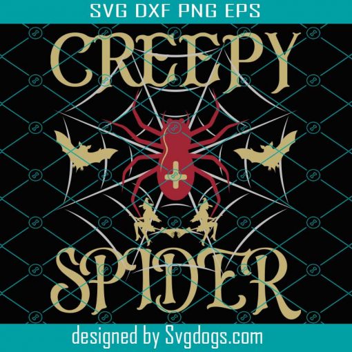 Creepy Spider Svg, Happy Halloween Svg, Halloween Svg