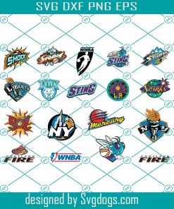 WNBA Women Basketball Team Logos Svg, Women’s National Basketball Association Team Logos Svg, WNBA Unveils New Set Of League Logos Svg
