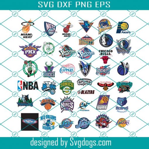 NBA Basketball Team Logos Svg, NBA Team Logos Svg Bundle, NBA Svg, Basketball Svg