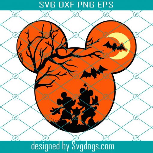 Mickey Ears Halloween Svg, Disney Halloween Svg, Mickey Halloween Svg