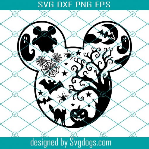 Disney Halloween Svg, Mickey Halloween Svg, Mickey Ears Halloween Svg