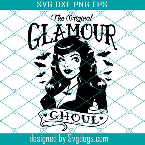 Glamour Ghoul Svg, Psychobilly Horror Halloween Glamour Ghoul Svg, Witches Halloween Svg