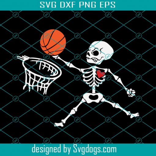 Basketball Skeleton Funny Halloween Basketball Ideas Svg, Basketball Svg, Halloween Svg