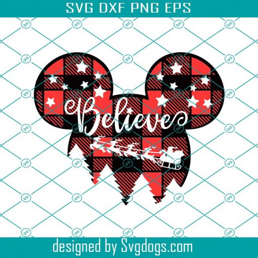 Disney Christmas Svg, Christmas Svg, Believe Svg, Santa Claus Svg, Mickey Christmas Svg, Christmas Disney Svg