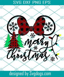 Merry Christmas Svg, Mouse Christmas Monogram Svg, Holiday Svg, Christmas Svg