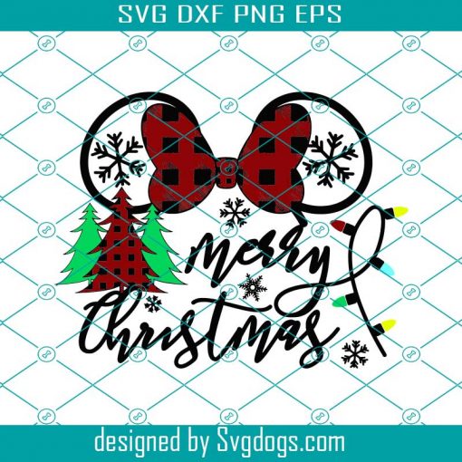 Merry Christmas Svg, Mouse Christmas Monogram Svg, Holiday Svg, Christmas Svg