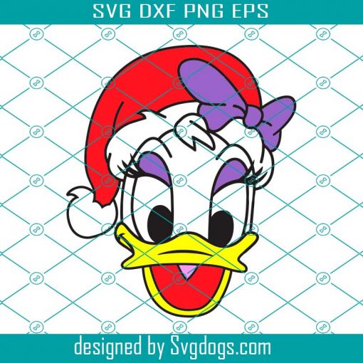 Daisy Santa Hat Svg, Merry Christmas Svg, Duck Svg