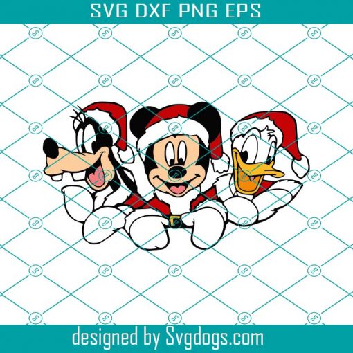 Disney Gang Santa Svg, Merry Christmas Svg, Disney Svg, Santa Svg