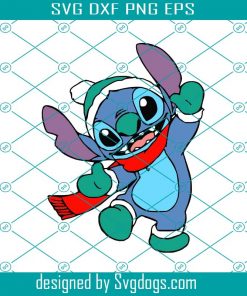 Disney Winter Stitch Svg, Merry Christmas Svg, Disney Svg