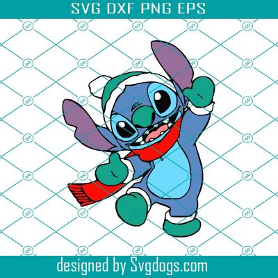 Disney Winter Stitch Svg, Merry Christmas Svg, Disney Svg - SVG EPS DXF ...