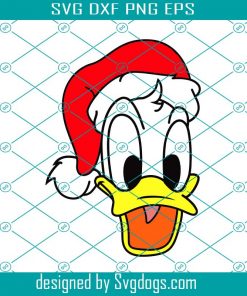 Donald Santa Hat Svg, Merry Christmas Svg, Disney Svg, Santa Svg