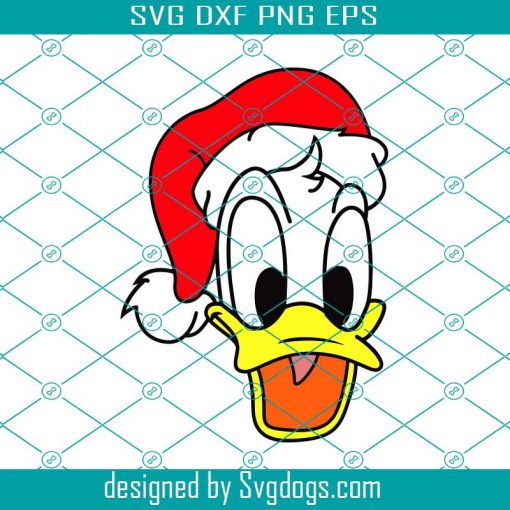 Donald Santa Hat Svg, Merry Christmas Svg, Disney Svg, Santa Svg