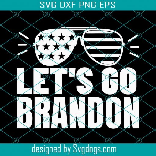 Let’s Go Brandon Svg, Glasses US Svg, USA Svg